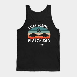 Normal Platypus Vintage Design Illustration Tank Top